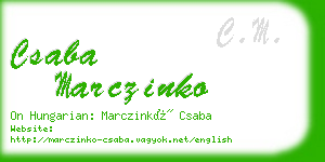 csaba marczinko business card